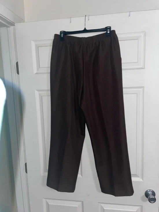 Alfred Dunner 3 Pair Straight-Leg Pants - Navy, Brown & Black 16P - Picture 5 of 8